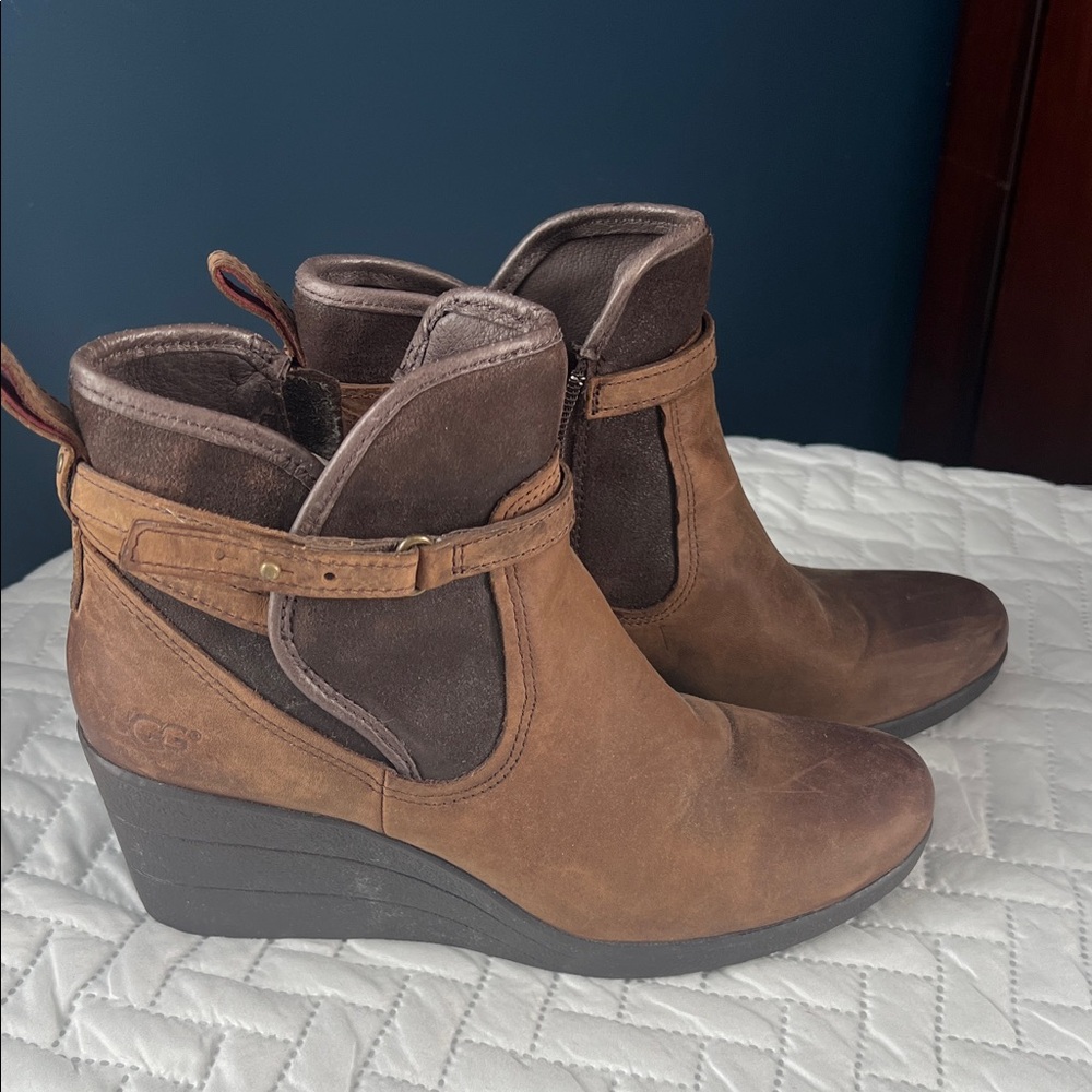 UGG Women's Chocolate Brown Ankle Booties waterproof